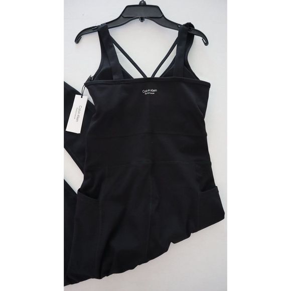 Calvin Klein Performance PF2D8044 Women Sz XS Black Fitted Strappy Jumpsuit $100 - Picture 6 of 10